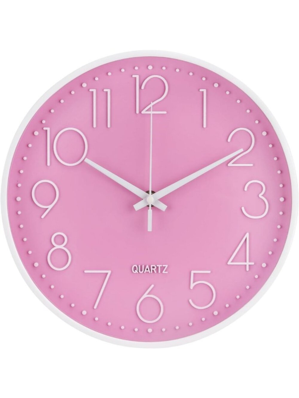 Silent Non-Ticking Round Wall Clock - Modern 12" Decor for Home, Office